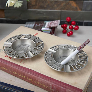 Personalizable al por mayor Masculino <span class=keywords><strong>Madeira</strong></span> Las Vegas Cigar Cenicero Fumar Lujo Mini Unique Vintage Dubai Souvenir Metal Cenicero - Product Image 5