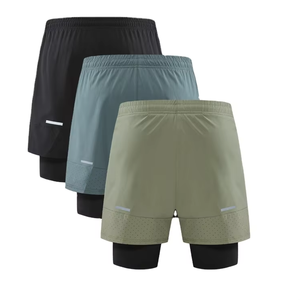 Shorts de basketball <span class=keywords><strong>pour</strong></span> hommes, sportifs, noirs, élastiques, taille mi-haute, en polyester respirant, séchage rapide, <span class=keywords><strong>pour</strong></span> l'été - Product Image 5