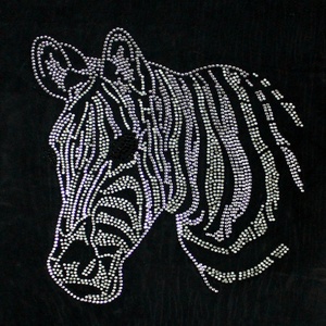 Grand motif de strass thermocollant en cristal Grand <span class=keywords><strong>Cheval</strong></span> Motif Ébène pour événements et concours équestres, approvisionnement en gros - Product Image 4