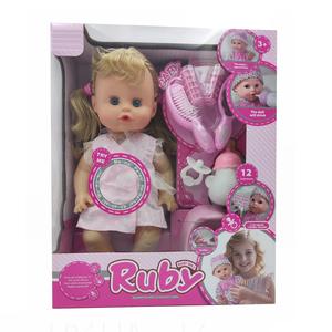 Ksf सबसे ज्यादा बिकने वाला 12 इंच लड़की खिलौने समारोह लड़की गुड़िया मजेदार पीप और विनाइल पीट डोल खिलौना - Product Image 3