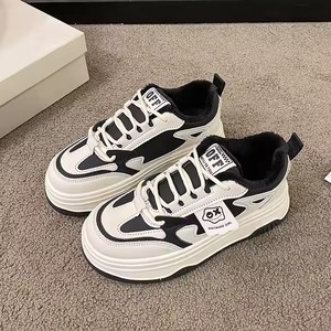 Women's 2024 New Thick Soled Sports Casual Sneakers with Fleece Chunky Platform Running Shoes Summer Insole Sports Shoes Girls - Product Image 3