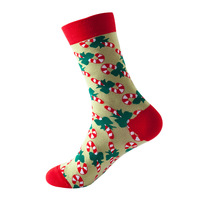 Chaussettes d'équipage personnalisées de Noël Collection d'automne respirante Chaussettes de motif de dessin animé de bonhomme de neige de père Noël