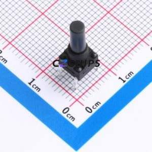 TSW06112-155B331CA Tactile Switch Through hole-4P,6.1x6.1mm Switch Single Pole Single Throw Round Button 1.8N 6.1mm - Product Image 1