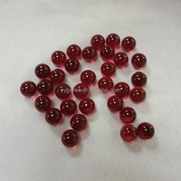 Perles de pierre de rubis synthétique 5 #   Perles de corindon, vente directe d'usine, grandes perles de pierres précieuses sans trou