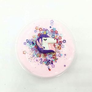 2019 New Product Activity Educational Plastic Clay Children <b>Slime</b> Kit Toys Fluffy Pink Silk Clay Unicorn <b>Slime</b> Safety Certified - Product Image 1