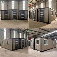 Maison conteneur préfabriquée moderne de 20 pieds, maisons conteneurs modulaires extensibles, mini-maison prête à être expédiée, maison habitable