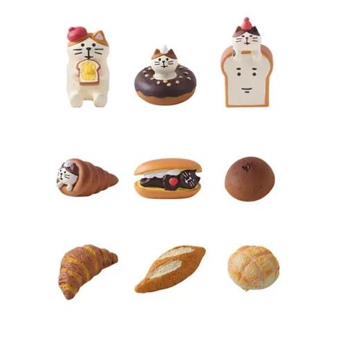 Wholesale Miniature Resin Food Model Bread Family für Table Decoration