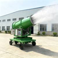 Canon à brouillard industriel puissant à forte force de vent, brume micronique pour la suppression de la poussière et la purification de l'air