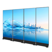 Afficheur LED pliable haute résolution P2.5, écran mobile léger pour vitrines, centres commerciaux et salons professionnels