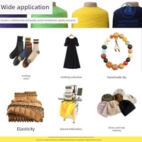 100 #   Fil de caoutchouc latex haute élasticité avec âme en Spandex pour chapeaux, chaussettes, pulls côtelés - Utilisation en confection