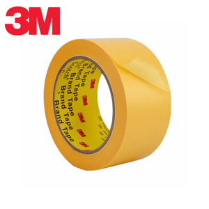3M 244 Masking Tape 0.085mm Synthetic Adhesive Yellow Paper Backing Resistant <b>Waterproof</b> Anti-UV Clean Removal Indust - Product Image 3