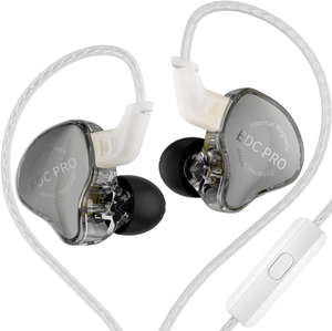 Écouteurs intra-auriculaires professionnels KZ EDC Pro en gros, avec transducteur dynamique haute sensibilité, filaires, Hi-Fi, basses profondes - Product Image 1