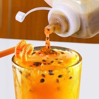 Botol bumbu semprot plastik Remas dengan tutup putar-dispenser atas untuk saus tomat Mustard Mayo saus panas minyak zaitun