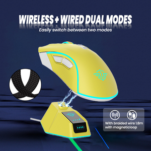 Aocean Chuột chơi game RGB X11 Chuột chơi game thể thao điện tử đế RGB sạc không dây 3 chế độ cảm biến Paw3311 - Product Image 3