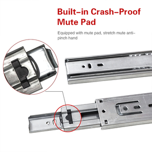 Высококачественная мебель 45 мм тройной складной шарикоподшипник Телескопический канальный рельс полный выдвижной ящик направляющие - Product Image 4