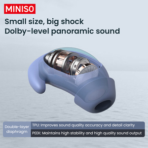 <span class=keywords><strong>MINISO</strong></span> MS153 Micrófono dual Auriculares inalámbricos ENC Cancelación de ruido Dolby Efecto de sonido Auriculares para dormir Auriculares invisibles TWS - Product Image 4