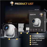 Mini projecteur portable 4K, écran de cinéma maison, vidéo LCD, projecteurs intelligents portables Android