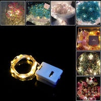 1m10leds Guirlande lumineuse d'ambiance Décoration de Noël Fil de cuivre Guirlande lumineuse d'ambiance LED bouton pile Cadeau fleur colorée