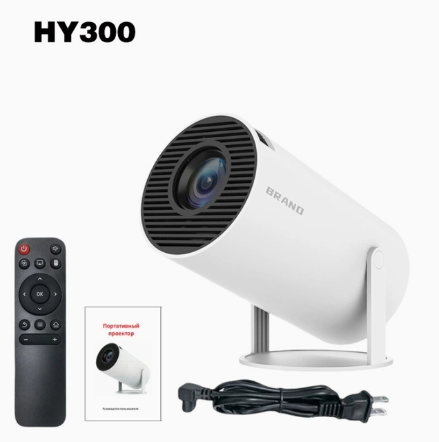 HY300 713 Portable HD Smart Projector Wireless Mobile Phone 720p 4K Resolution LED LCD Mirocast Lamps Home Proyector