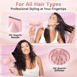 Secador de Pelo Profesional con Plasma Iónico de 1500W, 400 Millones de Iones, Motor sin Escobillas de 110,000 RPM, Secado Rápido, para Salón y Hotel - Product Image 5