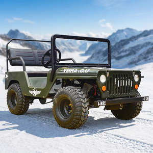 All Terrain Vehicle Desert Buggy Electric/ Gasoline Mini Jeep for Kids and Adults 4 Wheels 2 Seats Willys Style - Product Image 1