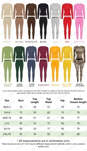 Set Wanita Musim Dingin dengan Logo Kustom, Warna-warna Katun Rajut Rib, Lengan Panjang, Legging, Pakaian Santai Wanita, Set Dua Potong - Product Image 2