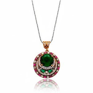 Auténtico Colgante de Plata de Ley Hecho a Mano con Circonita, Joyería de Regalo Moderna para Mujer, 15.40g, Certificado por Terceros - Product Image 2