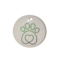 Étiquette d'identité RFID époxy avec anneau métallique, Programmable, Code QR, imprimé, NFC, pour animal de compagnie