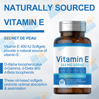 Gélules de Vitamine E Naturelle Sans Soja, Marque Privée OEM ODM, Complexe de Vitamine E, Complément Alimentaire pour le Soutien Antioxydant, Vente en Gros