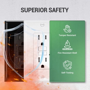 USA-Typ weiße Farbe Selbstprüfung manipulationssicher <span class=keywords><strong>GFCI</strong></span> 15A 110V 125V Stecker-Wandstecker mit zwei Zeichenlichtern - Product Image 4