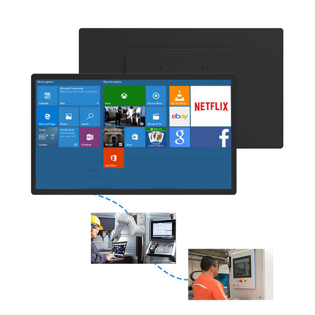Commercial Screen 21 24 27 32 Inches Win10 All in One Panel PC Touch Screen Monitor with Built-in Speakers
