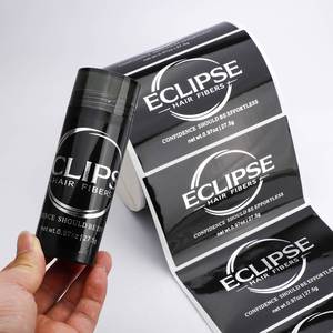 Étiquettes autocollantes rectangulaires en PET brillant Eclipse Hair Fibers pour produits de soins personnels - Product Image 3