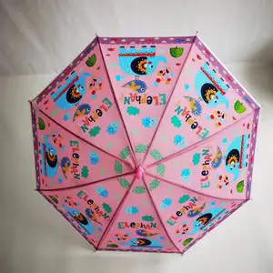 Cartoon Kids Umbrellas EVA Transparent Umbrella With Full Printing Cartoon Design Kids Umbrellas