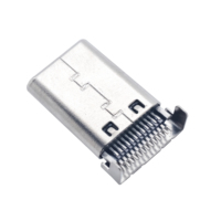 Connecteur de chargeur USB 3.1 Type C MUP 24P, connecteur mâle USB-C DIP SMT pour la charge et le transfert de données mobiles