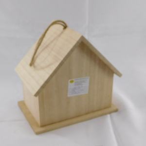 Diy Natuurlijke Onafgewerkte Houten Vogelhuisje Met Jute Koord Om Op Te Hangen - Product Image 4