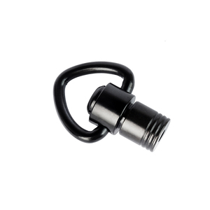 Attache de sangle QD en acier premium avec anneau en forme de cœur, noir mat, durable, à dégagement rapide, équipement tactique d'extérieur - Product Image 2