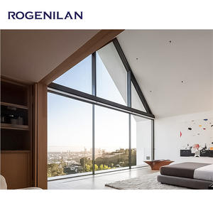 Fenêtre à battant triangulaire en aluminium à double vitrage trempé sur mesure ROGENILAN - Product Image 4