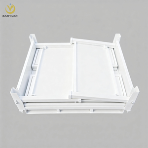 Unità di Ritenzione <span class=keywords><strong>Pallet</strong></span> Pieghevole e Impilabile in Acciaio Dolce Rinforzato Easylink, Capacità 1500kg, per Fornitori OEM ODM - Product Image 3