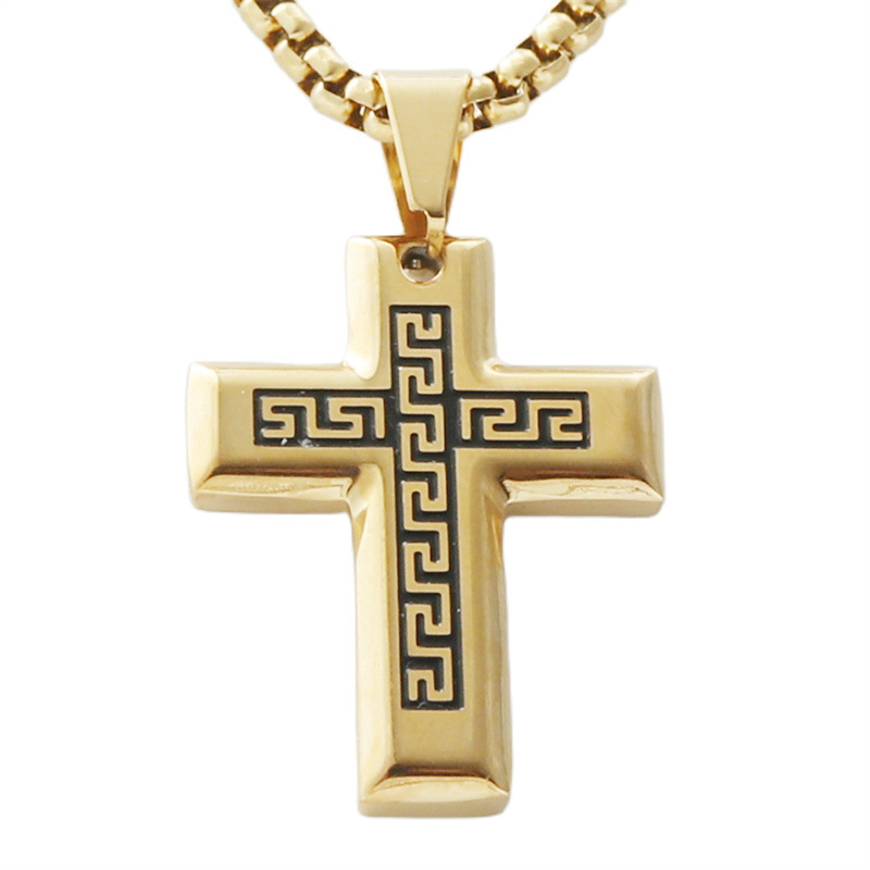 Gold pendant with a 3.0*60cm square pearl chain