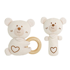 Cotton hữu cơ bé Rattle Set mọc răng nhẹ nhàng đồ chơi cho trẻ sơ sinh 0-1 tuổi - Product Image 1