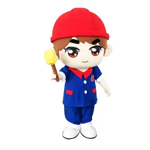High quality fashion design OEM cheap cute plush promotion doll advertising cartoon mascots costumes