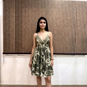 Women's Daily Summer Boho Simple Floral Printed Silk Viscose Polyester Woven Loose Silhouette Floor-Length Ruffle Hem <b>Elastic</b> - Product Image 1