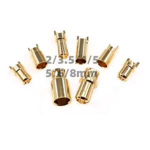 Conectores de Punta de Banana Chapados en Oro de Cobre Puro al por Mayor para Motores de Aeromodelismo, Tamaños 2mm, 3.5mm, 4mm, 5.5mm, 8mm - Product Image 5