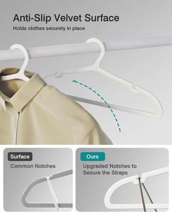 Cintres antidérapants à prix abordable pour vêtements secs et humides, sans traces - Product Image 4