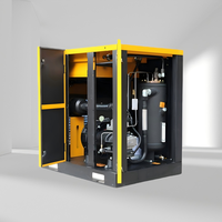 Compresseur d'Air à Vis Robuste pour Usine 7.5kw 11kw 15kw 22kw 37kw 8bar 10bar Refroidi par Air Économie d'Énergie Faible Bruit avec Réservoir Tampon