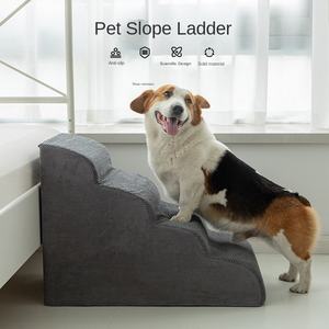 Escalier <span class=keywords><strong>pour</strong></span> animaux de compagnie en peluche, <span class=keywords><strong>chat</strong></span> et chien, cinq étages, 50 cm, antidérapant, durable, rembourré en éponge, canapé-lit, mini escalier, marches hautes - Product Image 1
