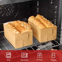 Boîte de papier d'emballage de gâteau de cuisson à haute température jetable cuisson pain grillé boîte de moule en papier kraft avec sac en plastique