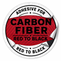 Feuilles de similicuir PU vierges pour gravure laser, effet fibre de carbone rouge à noir, avec adhésif, vente en gros