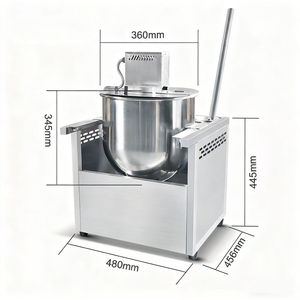 Macchina per Popcorn Professionale <span class=keywords><strong>Semi</strong></span>-Automatica in Acciaio Inox a Gas, Alta Efficienza, Motore Riscaldante 1350W 220V, Nuova - Product Image 5