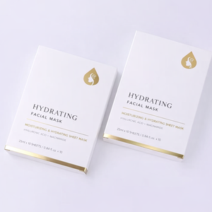Boîte d'emballage cosmétique personnalisée, carton pliable pour l'emballage de masques faciaux, logo personnalisé, directement de l'usine - Product Image 2